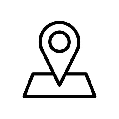 konum vektörü ince çizgi simgesi