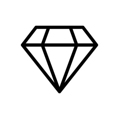 mücevher vektörü ince çizgi simgesi