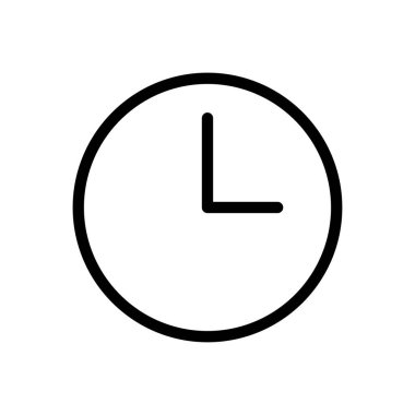 saat vektörü ince çizgi simgesi