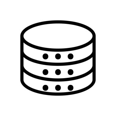 sunucu vektörü ince çizgi simgesi