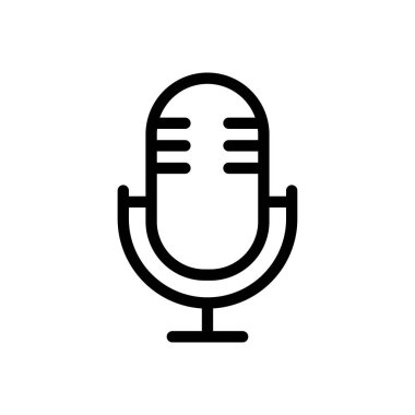 ses vektörü ince çizgi simgesi