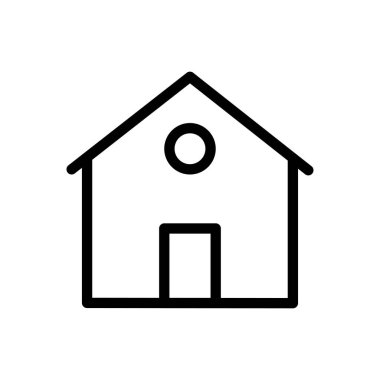 ev vektörü ince çizgi simgesi