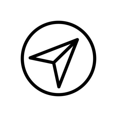 konum vektörü ince çizgi simgesi