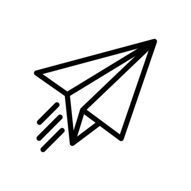 paper plane vector thin line icon