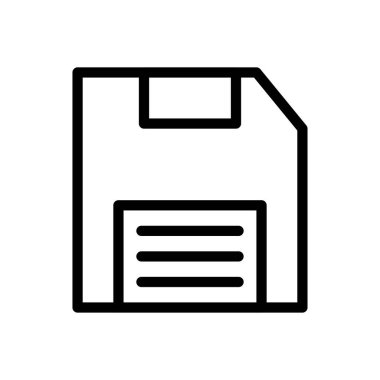 diskette vektör ince çizgi simgesi