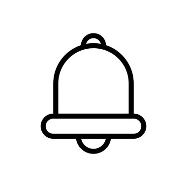 çan vektörü ince çizgi simgesi