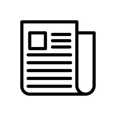 kağıt vektörü ince çizgi simgesi