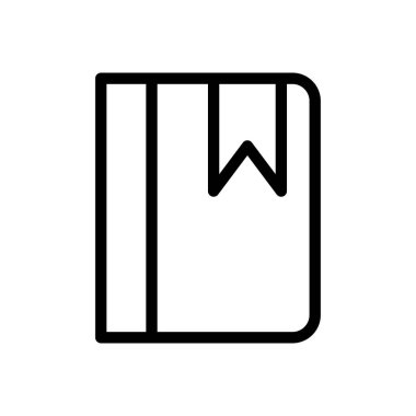 kitap vektörü ince çizgi simgesi