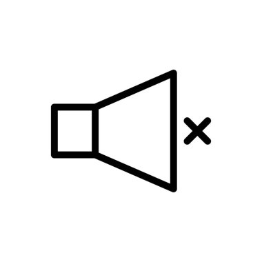 sessiz vektör ince çizgi simgesi