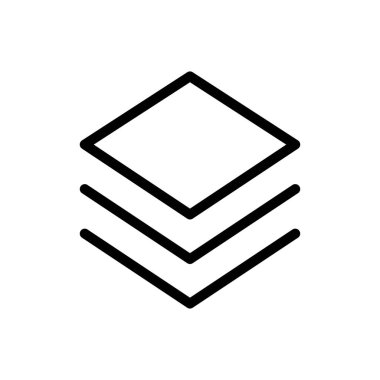 katmanlar vektör ince çizgi simgesi