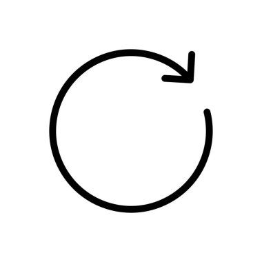 Vektör ince çizgi simgesini tazele