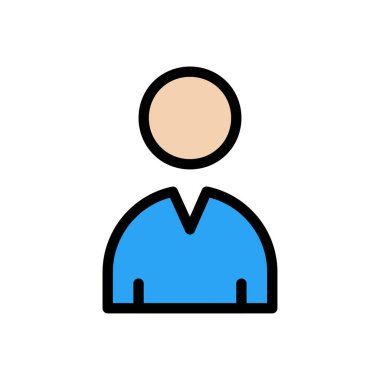 man vektör düz renk simgesi