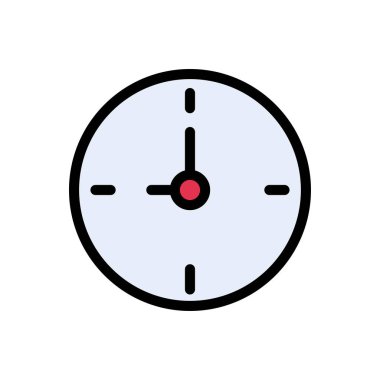 saat vektörü düz renk simgesi