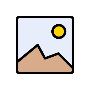 fotoğraf vektörü düz renk simgesi