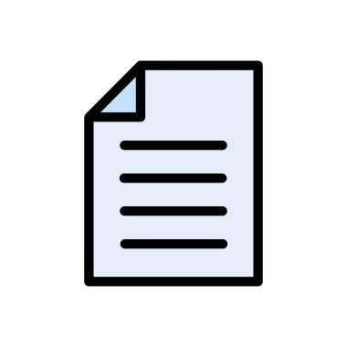 belge vektörü düz renk simgesi