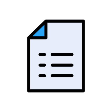 belge vektörü düz renk simgesi