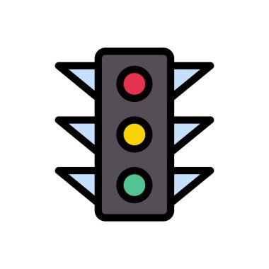 sinyal vektörü düz renk simgesi