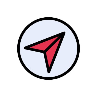 konum vektörü düz renk simgesi