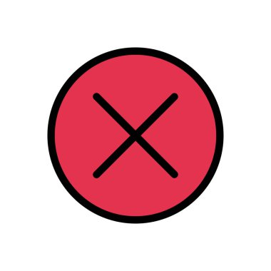 vektör düz renk simgesini sil