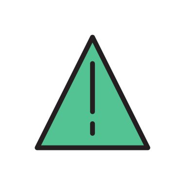 uyarı vektörü düz renk simgesi