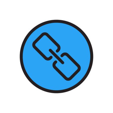 zincir vektör düz renk simgesi