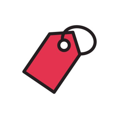 etiket vektörü düz renk simgesi