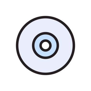 DVD vektör düz renk simgesi