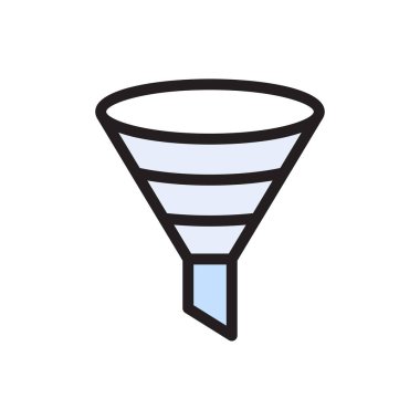 filtre vektörü düz renk simgesi