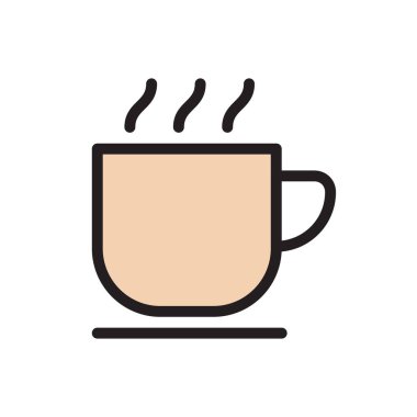 sıcak vektör düz renk simgesi