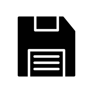 diskette vektör glifini düz simge