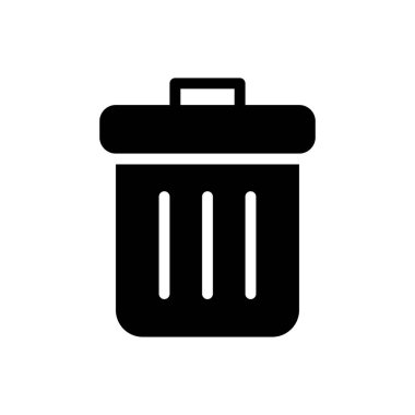 Çöp vektörü düz simgesi