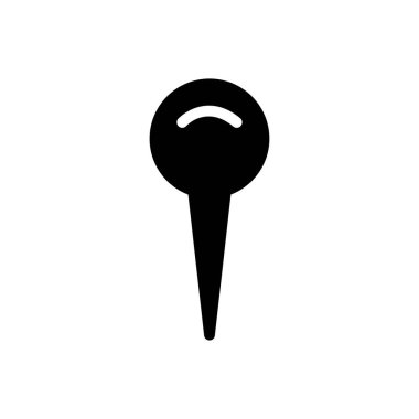 Pin vektör düz simgesini it