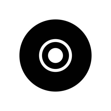 DVD vektör düz simgesi