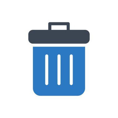 Çöp vektörü renk simgesi