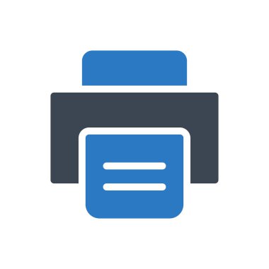 yazdırma vektörü renk simgesi