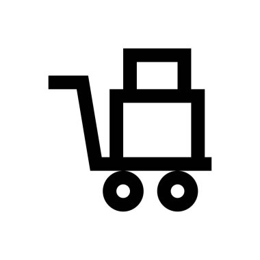 Taşıyıcı vektör ince çizgi simgesi