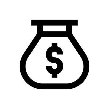 Dolar vektör ince çizgi simgesi