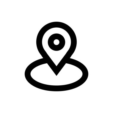 pin vektörü ince çizgi simgesi