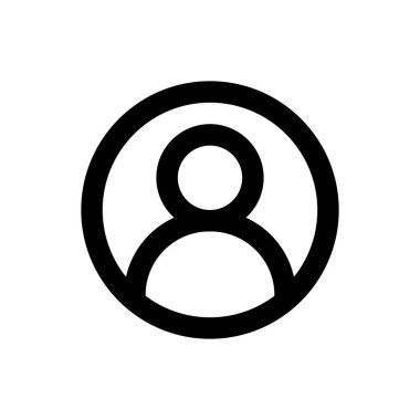 profil vektörü ince çizgi simgesi