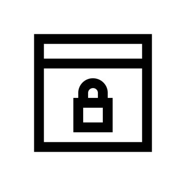 pencere vektörü ince çizgi simgesi