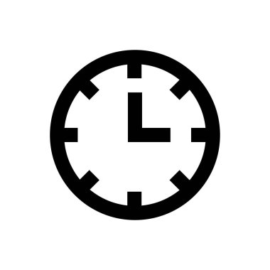 saat vektörü ince çizgi simgesi