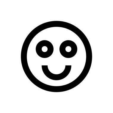 yüz vektörü ince çizgi simgesi