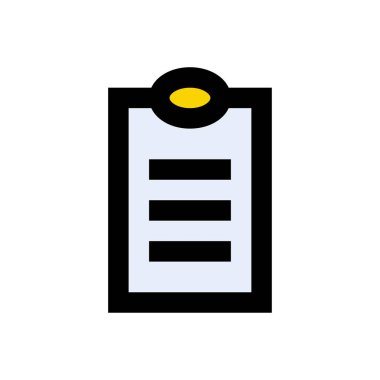 belge vektörü düz renk simgesi