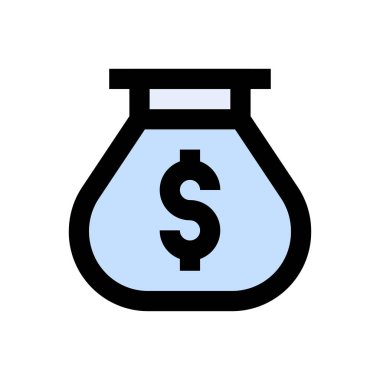 Dolar vektörü düz renk simgesi