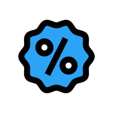 indirimli vektör düz renk simgesi