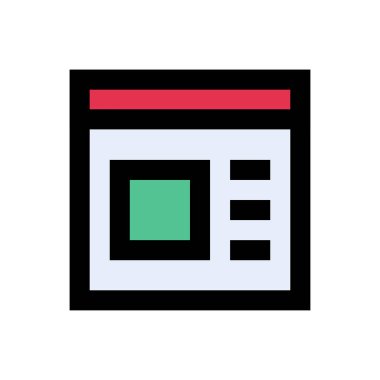 Web sayfası düz renk simgesi