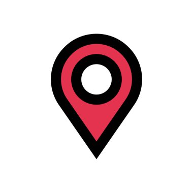 harita vektörü düz renk simgesi