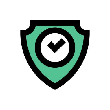 Koruma vektörü düz renk simgesi