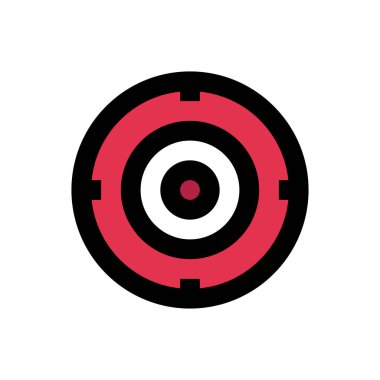 hedef vektör düz renk simgesi