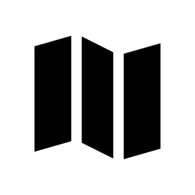 konum vektörü düz simge